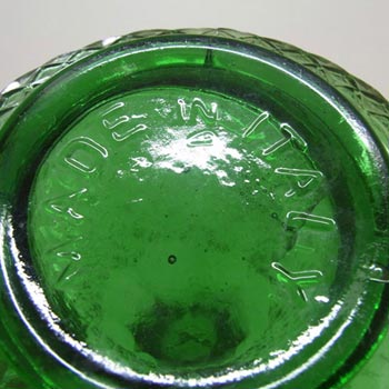 Empoli Italian Green Glass Decanter/Bottle - Marked