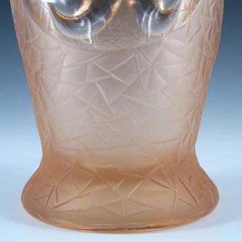 Walther & Söhne 1930's Art Deco Pink Glass 'Luxor' Vase