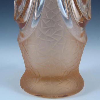 Walther & Söhne 1930's Art Deco Pink Glass 'Luxor' Vase