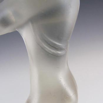 Art Deco 1930's Frosted Glass Lady / Maiden Candlestick