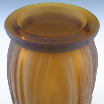 Jobling #11800 1930's Amber Art Deco Glass Celery Vase
