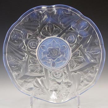 Jobling #8000 Art Deco Opaline/Opalescent Glass Tudor Rose Bowl