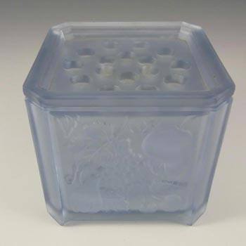 Art Deco Blue Glass Flower Bowl / Vase - Fruit Decoration