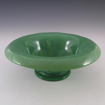 Davidson Art Deco Jade Green Glass Bowl #S/696D