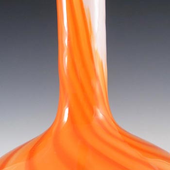 Vetreria Artistica Sanminiatello Empoli Orange & White Glass Vase