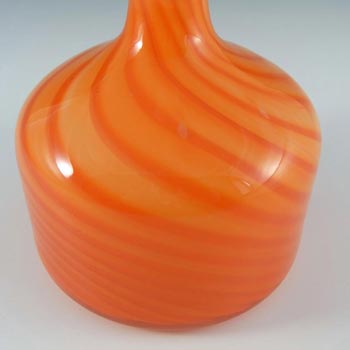Vetreria Artistica Sanminiatello Empoli Orange & White Glass Vase