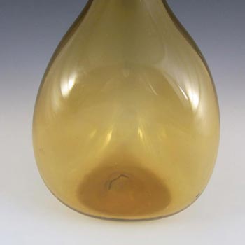 Massive Empoli Italian 1970's Amber Glass Vase