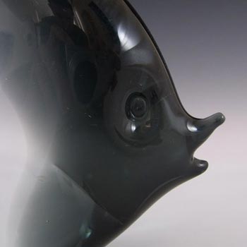 Franco Bottaro Signed Smoky Murano Glass Fish Sculpture