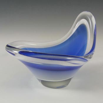 Flygsfors Coquille Glass Bowl by Paul Kedelv Signed '63