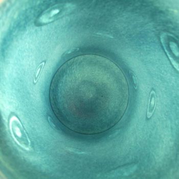 French Blue Glass Vase - Signed 'France Gellows UR 63'