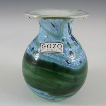 Gozo Maltese Glass 'Seaweed' Vase - Signed + Labelled
