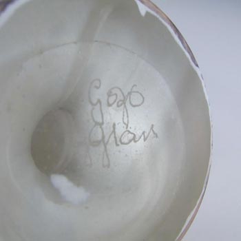 2 x Gozo Maltese Glass 'Seashell' Candlesticks - Signed