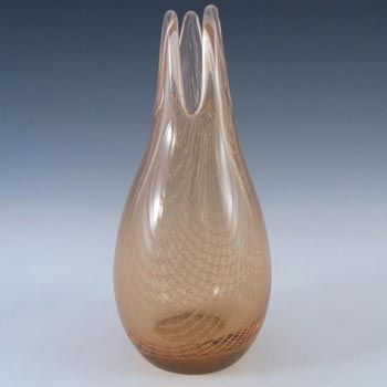 Harrachov Czech Pink Lattice Glass 'Harrtil' Vase