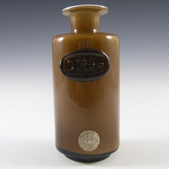 Holmegaard Palet Umbra Cased Glass 'Olie' Bottle by Michael Bang