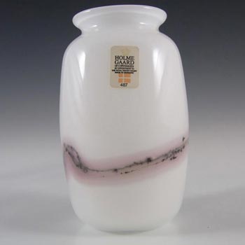 Holmegaard 'Sakura' White Glass Vase by Michael Bang