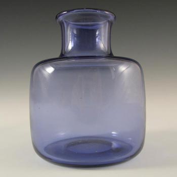 Holmegaard #18168 Per Lutken Blue Glass 'Safir' Vase - Signed