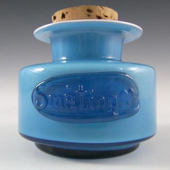 Holmegaard Palet Blue Glass 'Småting' Spice Jar by Michael Bang
