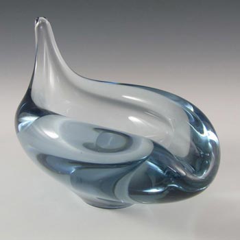 Holmegaard #16517 Per Lutken Blue Glass Bowl/Ahstray - Signed