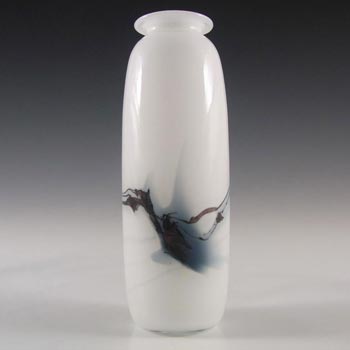Holmegaard 'Atlantis' White Glass 5.75" Vase by Michael Bang