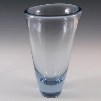 Holmegaard #16509 Per Lutken Blue Glass 'Thule' Vase - Signed