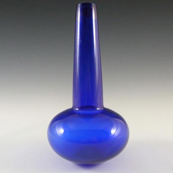 Holmegaard 'Timeglas' Blue Glass 7.5" Vase by Per Lutken