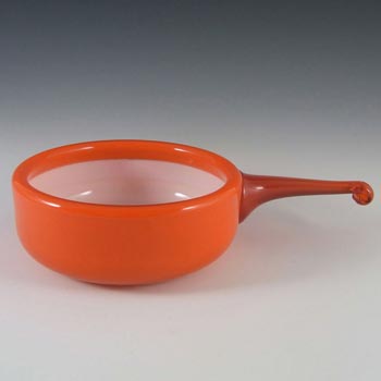 Holmegaard Palet Orange Cased Glass 'Herring' Bowl by Michael Mang