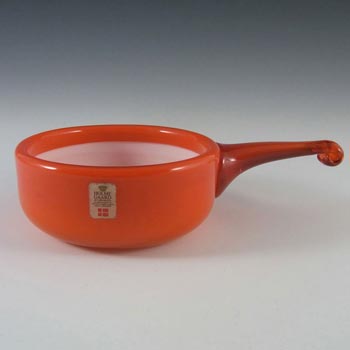Holmegaard Palet Orange Cased Glass 'Herring' Bowl by Michael Bang