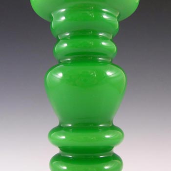 Japanese Green Cased Hooped Glass Vase - Swedish Style
