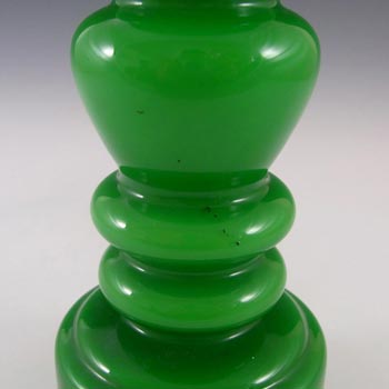 Japanese Green Cased Hooped Glass Vase - Swedish Style