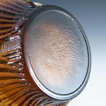 Humppila Amber Glass Bowl by Pertti Santalahti - Labelled