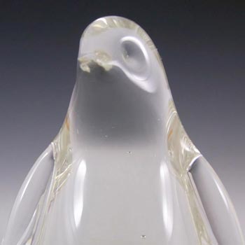 Humppila Finnish Glass Penguin Paperweight - Labelled