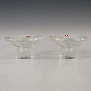 Iittala Glass Valto Kokko 'Poppa' Candlesticks - Label