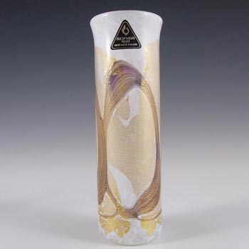 Isle of Wight Studio/Michael Harris Golden Peacock Glass Vase