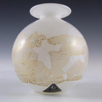 (image for) Isle of Wight Studio/Michael Harris Golden Peacock Glass Vase