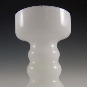 Swedish / Scandinavian Style White Cased Hooped Glass Vase