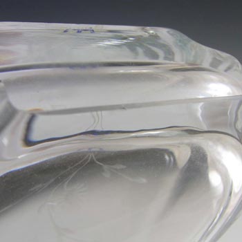 Kosta Boda Swedish Glass Engraved Vase - Labelled