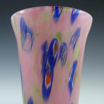 Kralik Czech Art Deco Millefiori Murrine Canes Glass Vase