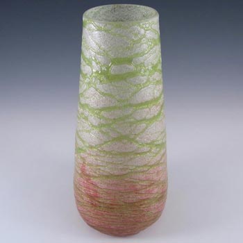 Kralik Art Nouveau 1900's Glass 'Silveria' Threaded Vase