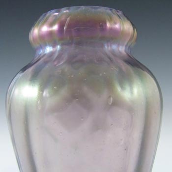 Kralik Art Nouveau 1900's Iridescent Purple Glass Vase