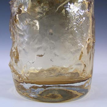 Kumela Finnish Amber Glass Vase by Kai Blomqvist - Signed