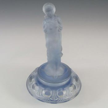 Walther Art Deco Blue Glass Lilli/Undine Lady Figurine