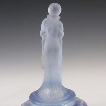 Walther Art Deco Blue Glass Lilli/Undine Lady Figurine