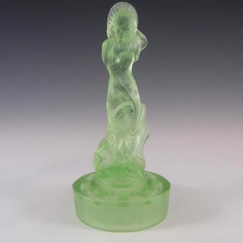 Walther Art Deco Uranium Glass Arabella Nude Lady Figurine