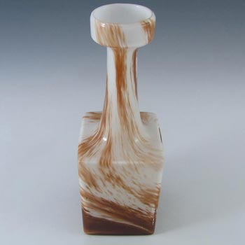 V.B. Opaline Florence Italian Empoli Brown Glass Vase
