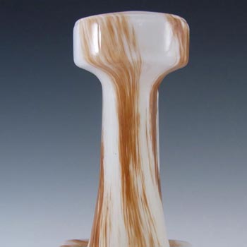 V.B. Opaline Florence Italian Empoli Brown Glass Vase