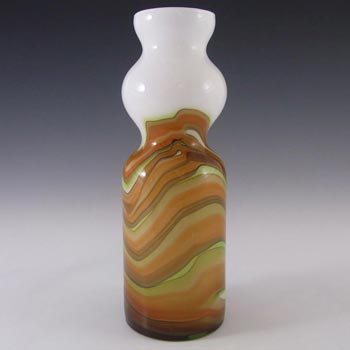 (image for) V.B. Opaline Florence Italian Empoli Marbled Glass Vase