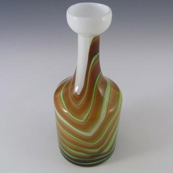 V.B. Opaline Florence Italian Empoli Marbled Glass Vase