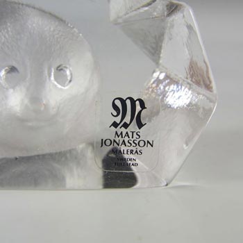 Mats Jonasson #88100 Glass Baby Seal Paperweight - Signed