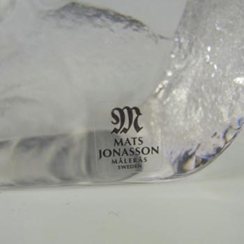 Mats Jonasson #3697 Glass Dog/Puppy Paperweight - Signed