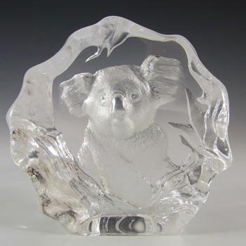 Mats Jonasson #3626 Glass Koala Bear Paperweight - Signed